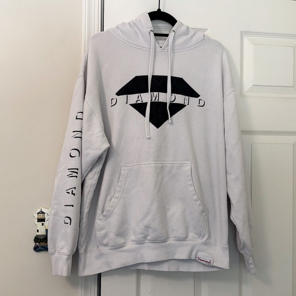 Diamond Supply Co. Vintage Style Y2K Graphic Hoodie With Sleeve Design